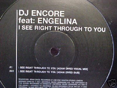 DJ Encore - I See Right Through To You - Used Vinyl Record 12