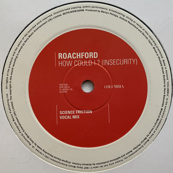 Roachford - How Could I (Insecurity) - Used Vinyl Record 12"