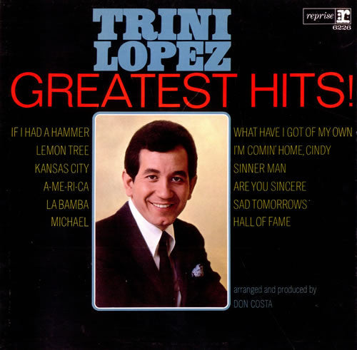 Trini Lopez - Greatest Hits - Used Vinyl Record