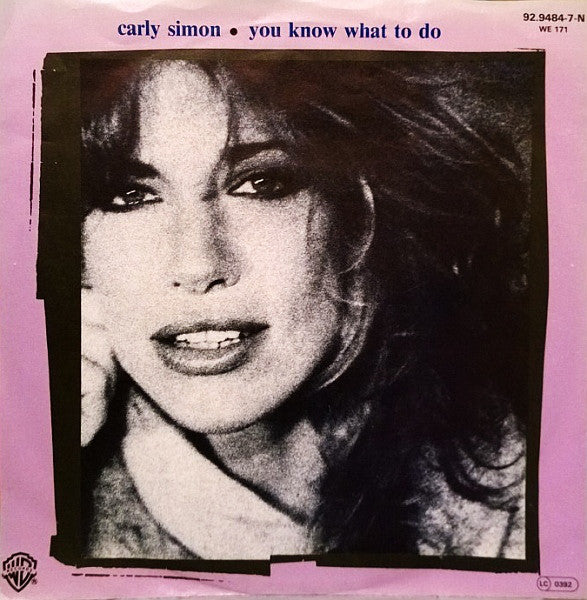 Carly Simon - You Know What To Do - Used Vinyl Record 7"