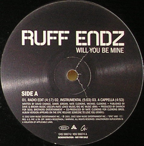 Ruff Endz - Will You Be Mine - Used Vinyl Record 12"