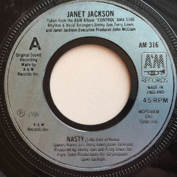 Janet Jackson - Nasty - Used Vinyl Record 7"