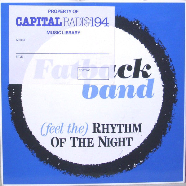 Fatback Band - (Feel The) Rhythm Of The Night - Used Vinyl Record 7"