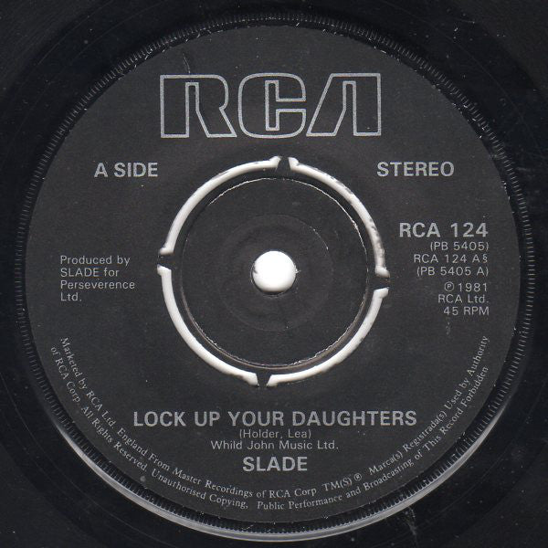 Slade - Lock Up Your Daughters - Used Vinyl Record 7"