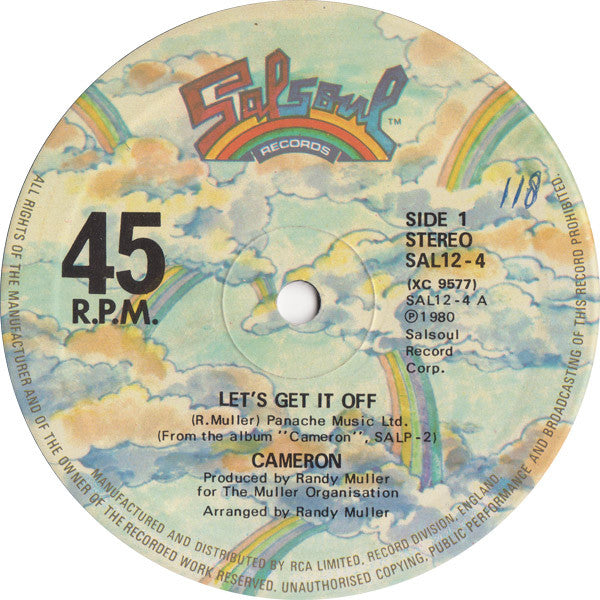 Rafael Cameron - Let's Get It Off - Used Vinyl Record 12"