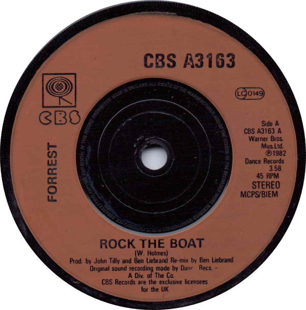 Forrest - Rock The Boat - Used Vinyl Record 7"