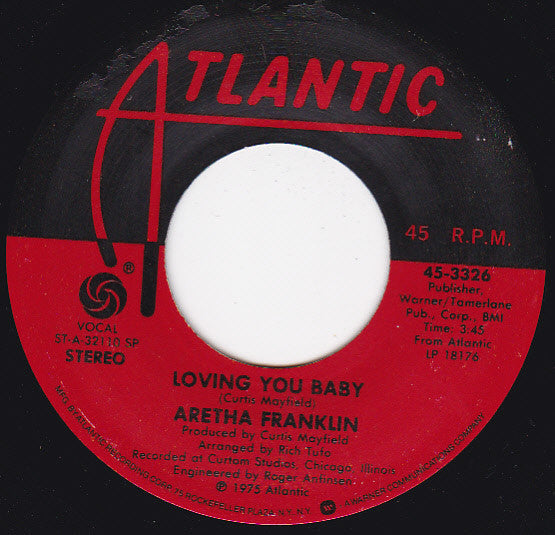 Aretha Franklin - Something He Can Feel / Loving You Baby - Used Viny