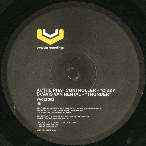 Phat Controller - Dizzy / Thunder - Used Vinyl Record 12"