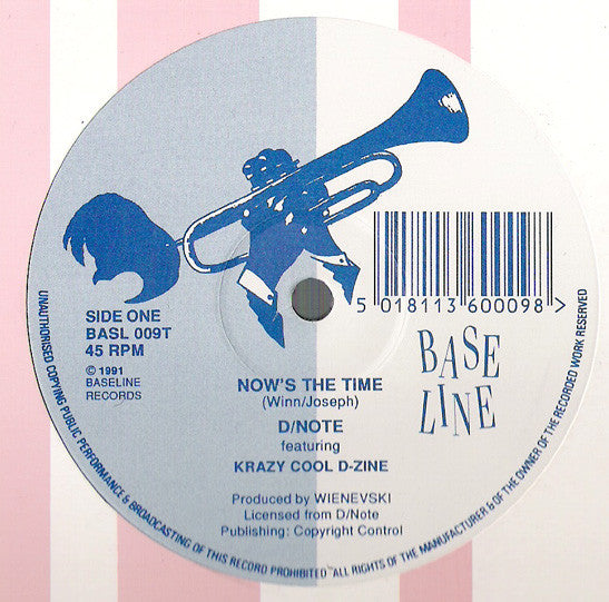 D*Note - Now's The Time - Used Vinyl Record 12"
