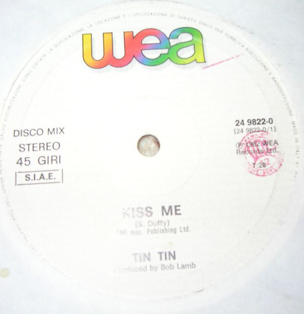 Tin Tin - Kiss Me - Used Vinyl Record 12"