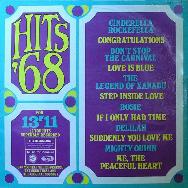 Unknown Artist - Hits '68 - Used Vinyl Record