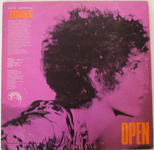 Julie Driscoll - Open - Used Vinyl Record
