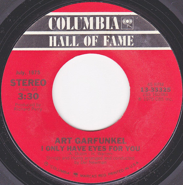 Art Garfunkel - I Only Have Eyes For You - Used Vinyl Record 7"
