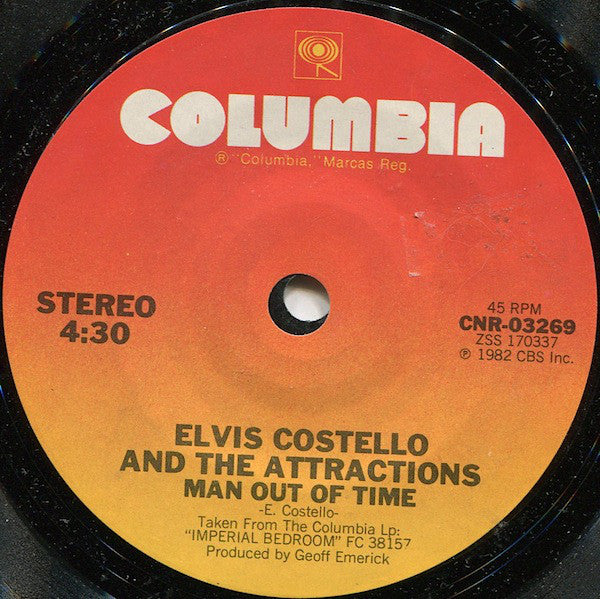 Elvis Costello & The - Man Out Of Time - Used Vinyl Record 7"