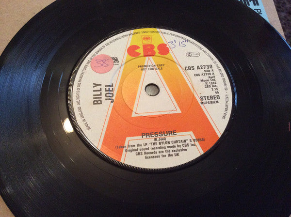 Billy Joel - Pressure - Used Vinyl Record 7"