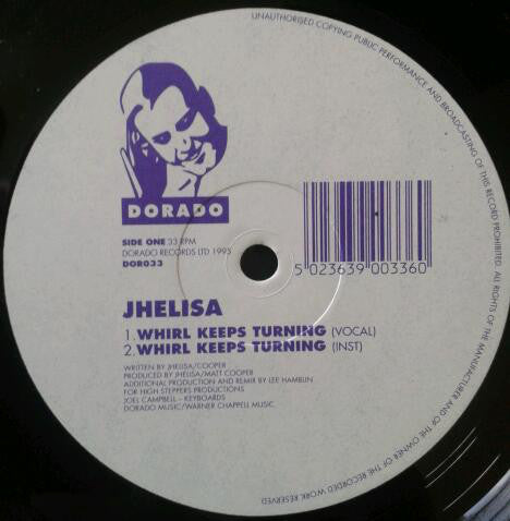 Jhelisa - Whirl Keeps Turning - Used Vinyl Record 12"