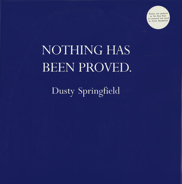 Dusty Springfield - Nothing Has Been Proved - Used Vinyl Record 12"