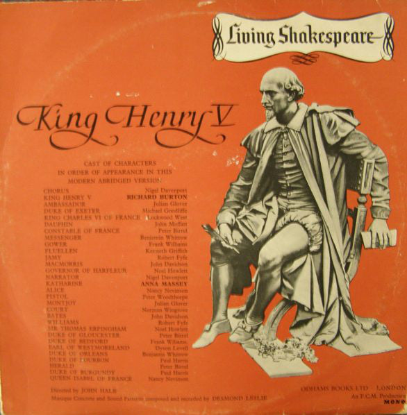 William Shakespeare - King Henry V - Used Vinyl Record