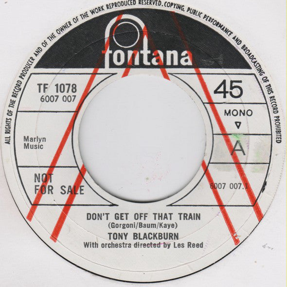 Tony Blackburn - Don't Get Off That Train - Used Vinyl Record