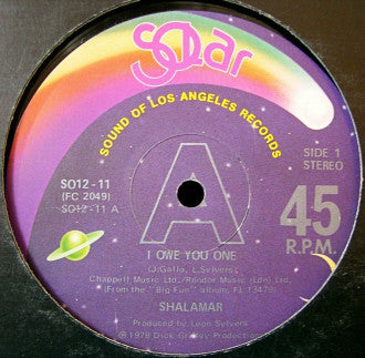 Shalamar - I Owe You One - Used Vinyl Record 12"