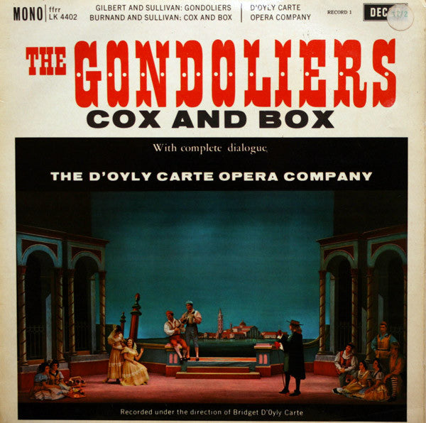 Gilbert & Sullivan - Gondoliers, Cox And Box - Used Vinyl Record