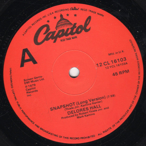 Delores Hall - Snapshot / I Can't Live Without Your Love - Used Viny