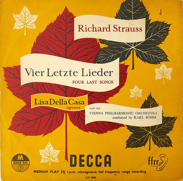 Richard Strauss - Vier Letzte Lieder - Used Vinyl Record