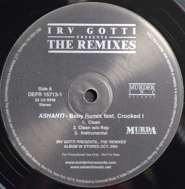 Ashanti - Baby Remix - Used Vinyl Record 12"