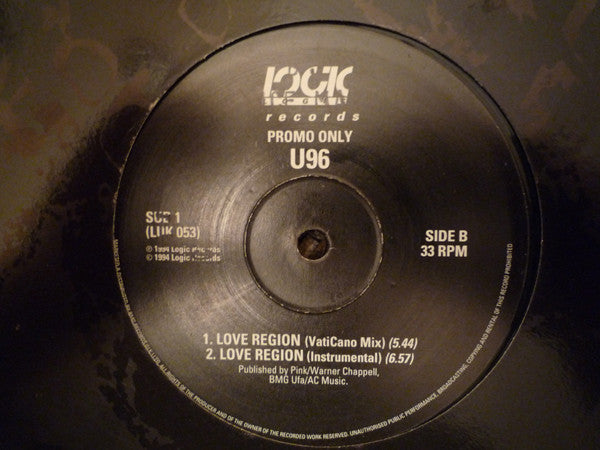 U96 - Love Region - Used Vinyl Record 12"