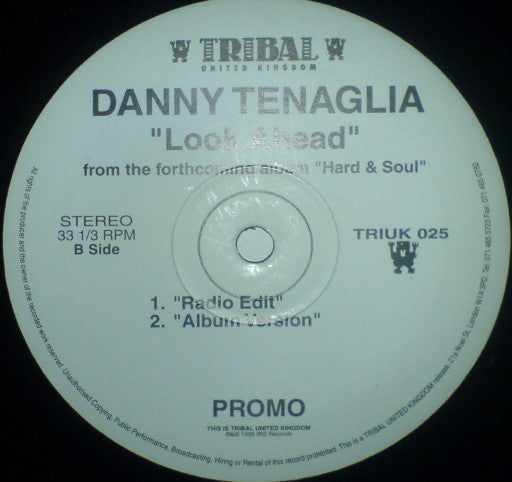 Danny Tenaglia - Look Ahead - Used Vinyl Record 12"