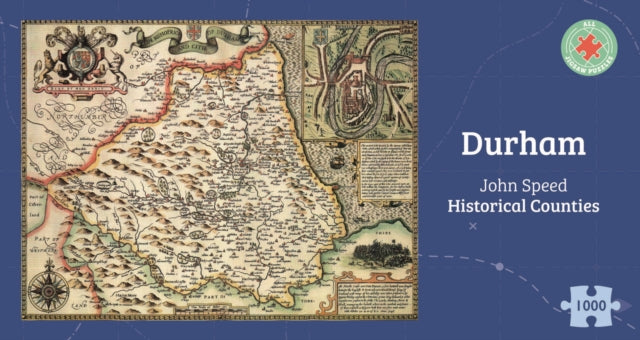 Durham Historical 1610 Map 1000 Piece Puzzle - Paperback