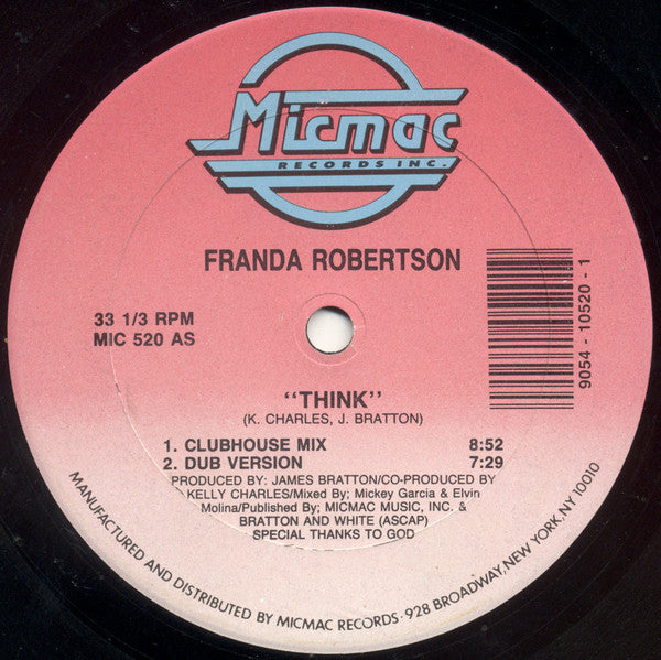 Franda Robertson - Think - Used Vinyl Record 12"