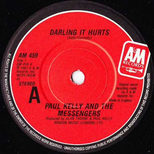 Paul Kelly And The M - Darling It Hurts - Used Vinyl Record 7"