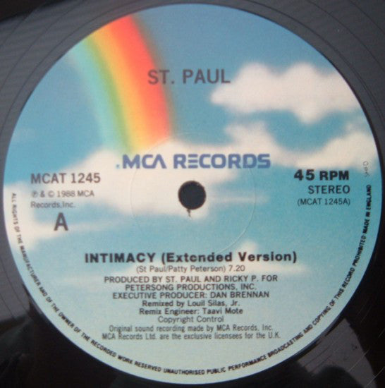 St. Paul - Intimacy - Used Vinyl Record 12"