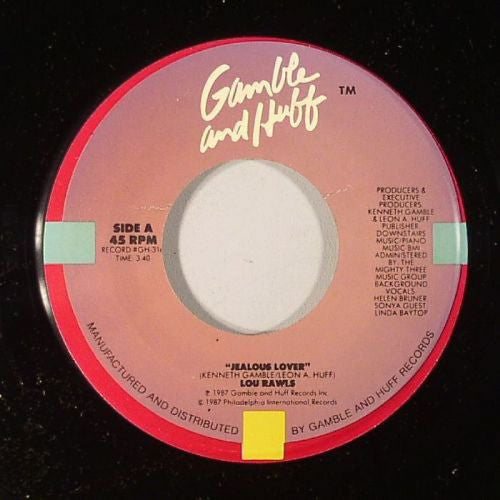 Lou Rawls - Jealous Lover - Used Vinyl Record 7"
