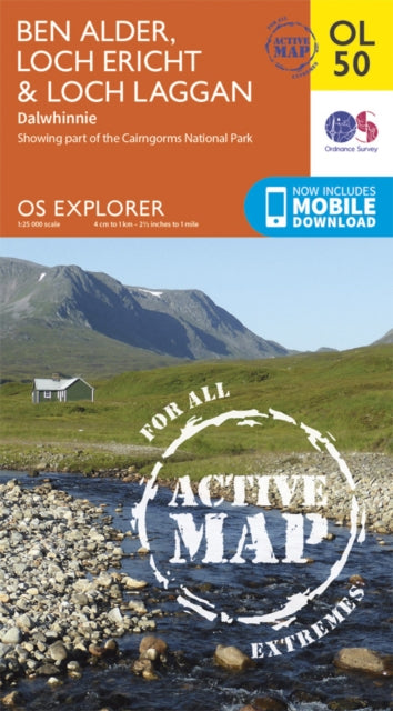 Ordnance Survey - Ben Alder, Loch Ericht & Loch Laggan, Dalwhinnie : O