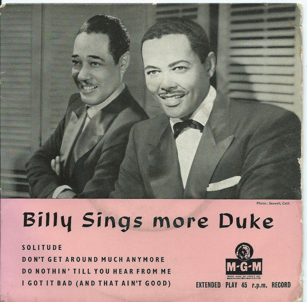 Billy Eckstine - Billy Sings More Duke - Used Vinyl Record 7"