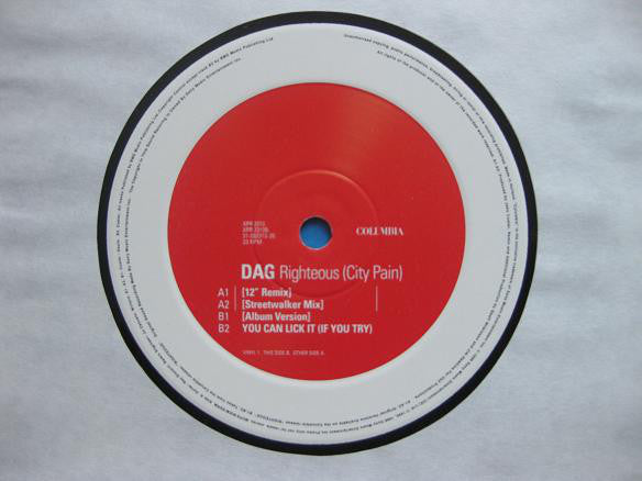 Dag - Righteous - Used Vinyl Record 12"