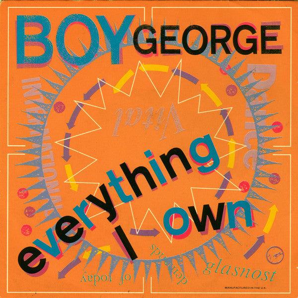 Boy George - Everything I Own - Used Vinyl Record 7"