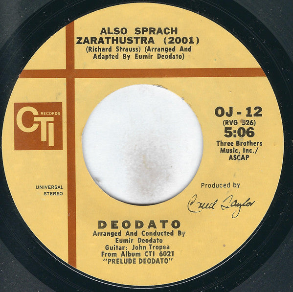 Eumir Deodato - Also Sprach Zarathustra (2001) / Spirit Of Summer - U