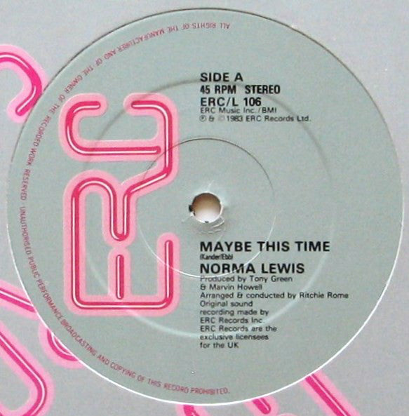 Norma Lewis - Maybe This Time - Used Vinyl Record 12"