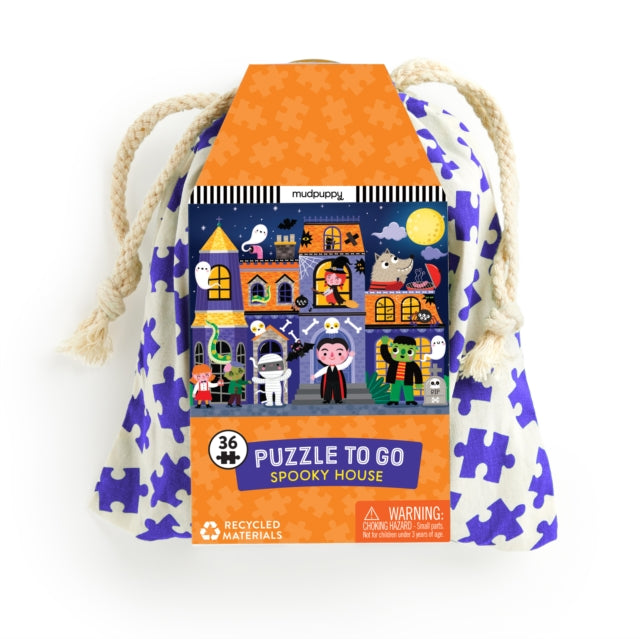 Mudpuppy - Spooky House 36 Piece Puzzle to Go - New Jigsaw Puzzle