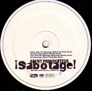 Agent Provocateur - Sabotage - Used Vinyl Record 12"