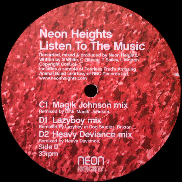 Neon Heights - Listen To The Music - Used Vinyl Record 12"