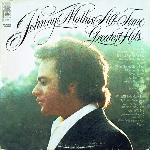 Johnny Mathis - ' All-Time Greatest Hits - Used Vinyl Record