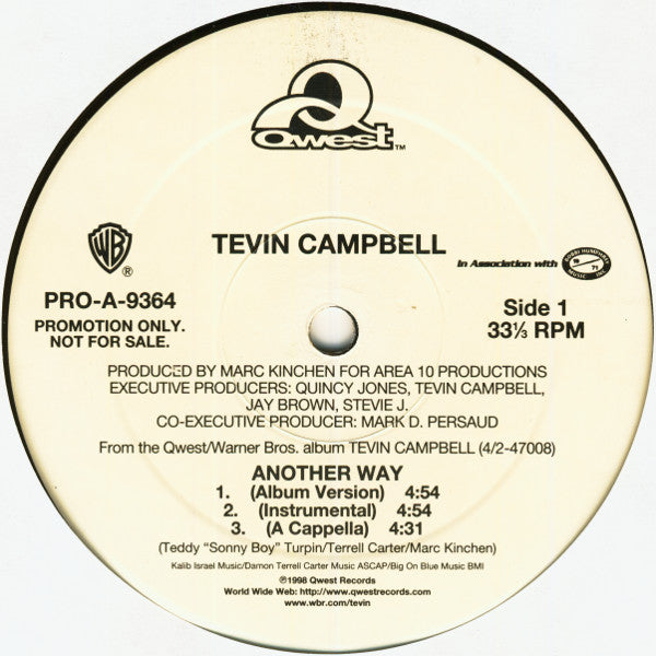 Tevin Campbell - Another Way - Used Vinyl Record 12"