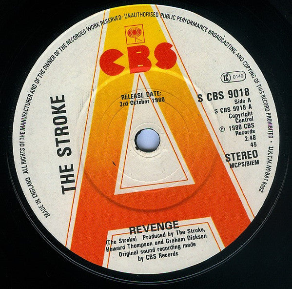 Stroke - Revenge - Used Vinyl Record 7"