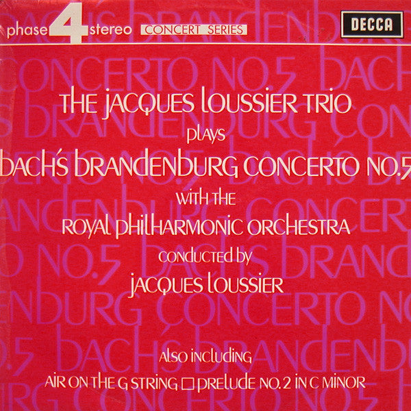 Jacques Loussier Tri - Bach's Brandenburg Concerto No. 5 - Used Vinyl R