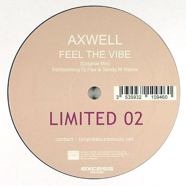 Axwell - Feel The Vibe - Used Vinyl Record 12"