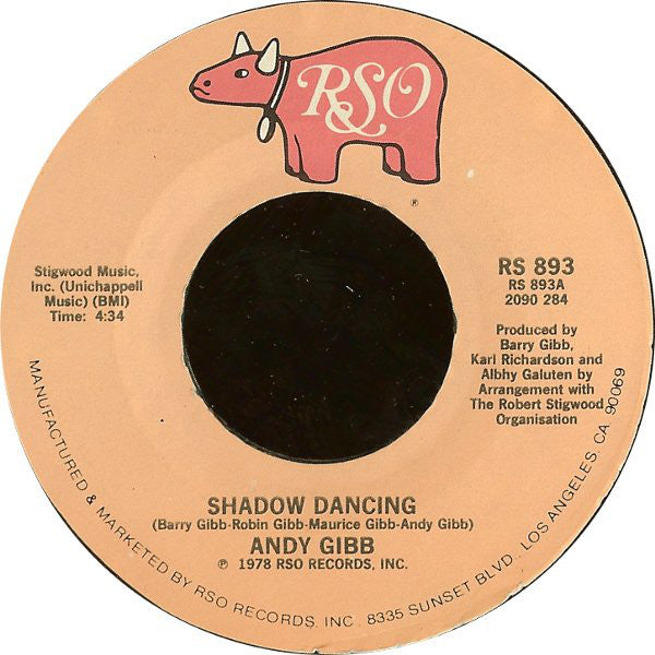 Andy Gibb - Shadow Dancing - Used Vinyl Record 7"